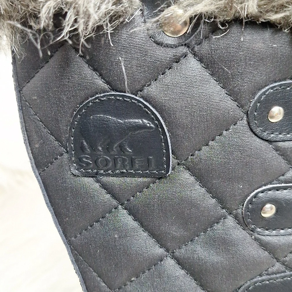 SOREL Black Tofino II Waterproof Winter Fur Boots
